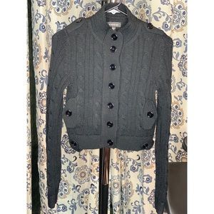 Black BEBE Button Up Sweater XS